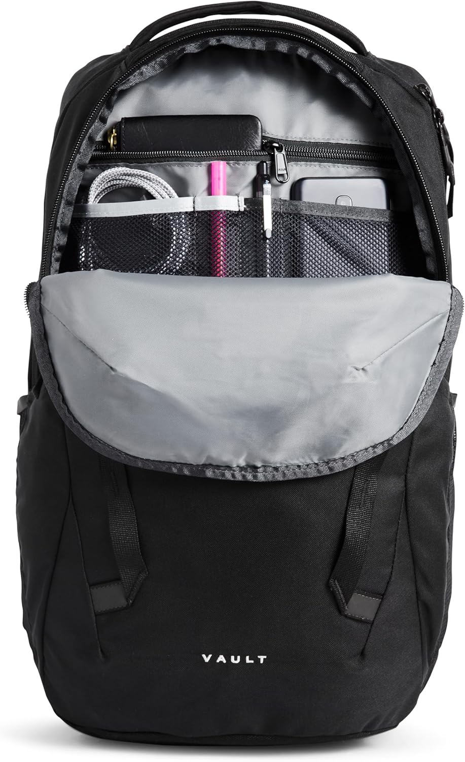 THE NORTH FACE Vault Everyday Laptop Backpack | Commuter Travel Bag with Water-Repellent Finish, Spacious Main Compartment, TNF Black-NPF, One Size - Image 5